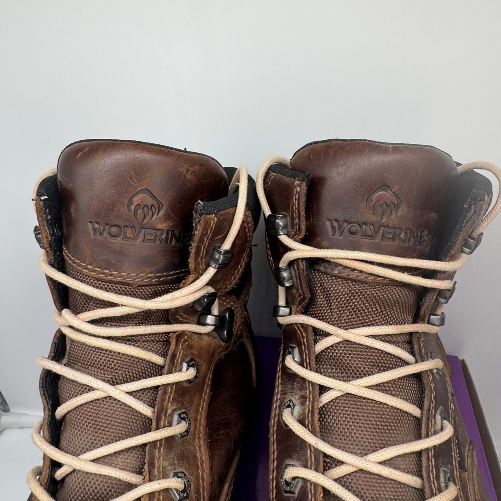 Wolverine Hellcat Fuse 6" Work Boots Men's Brown Waterproof CarbonMax Safety Toe - Picture 8 of 12